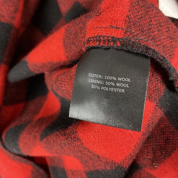 Swanndri Jacket Mens S Red Bushshirt Ranger Wool Zip Front Check Buffalo Plaid - Picture 8 of 14